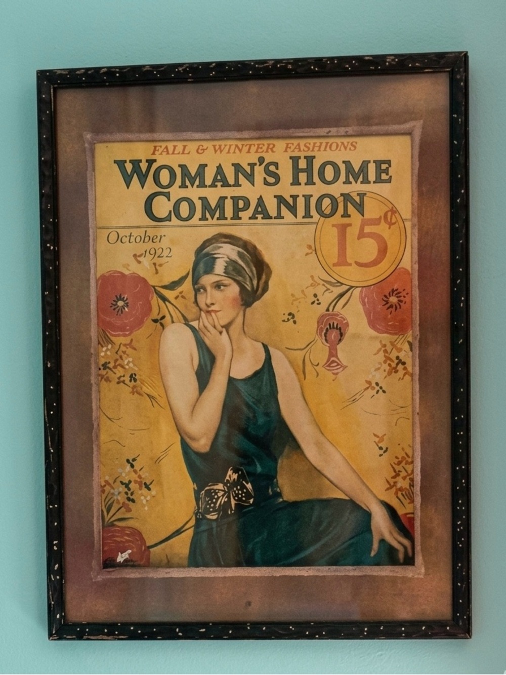 Vintage Woman's Home Companion October 1922 Framed Art